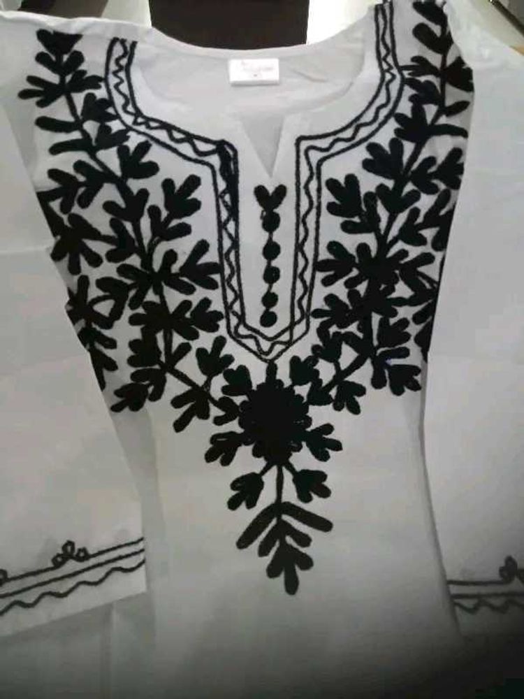 Embroidered White Top