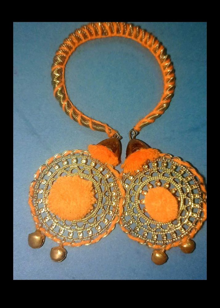 Rahki So Party Orange Colour Hanging Rakhi 👉👌