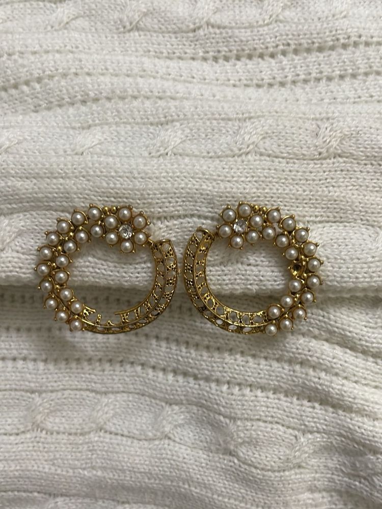 Pearl Hoop Earrings