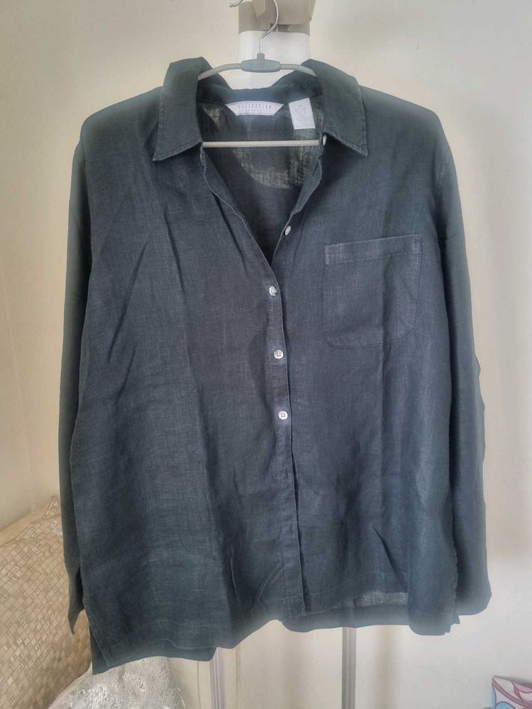 Light Black Linen Shirt
