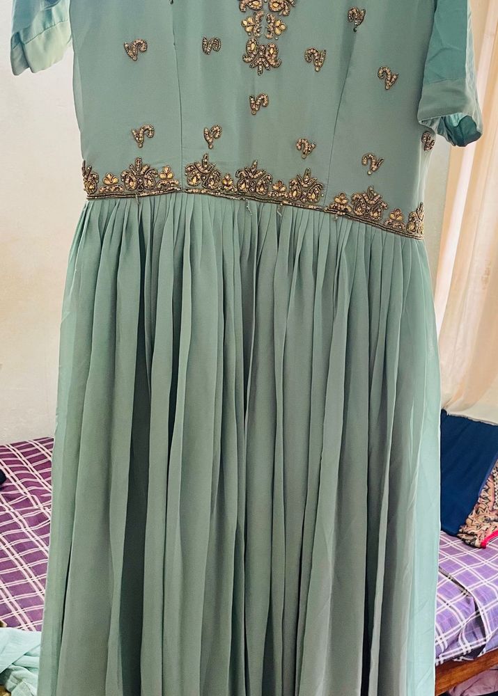 Sage Green Embellished Dress