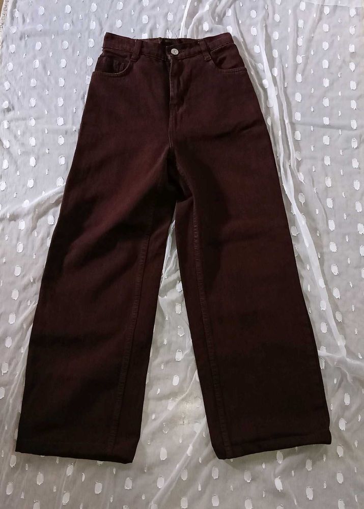 Straight Fit Brown Jeans 🤎