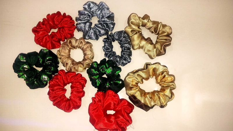 Handmade Scrunchies (Pack Of 10)
