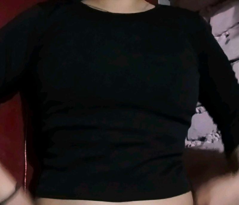 Black Long Sleeve Top