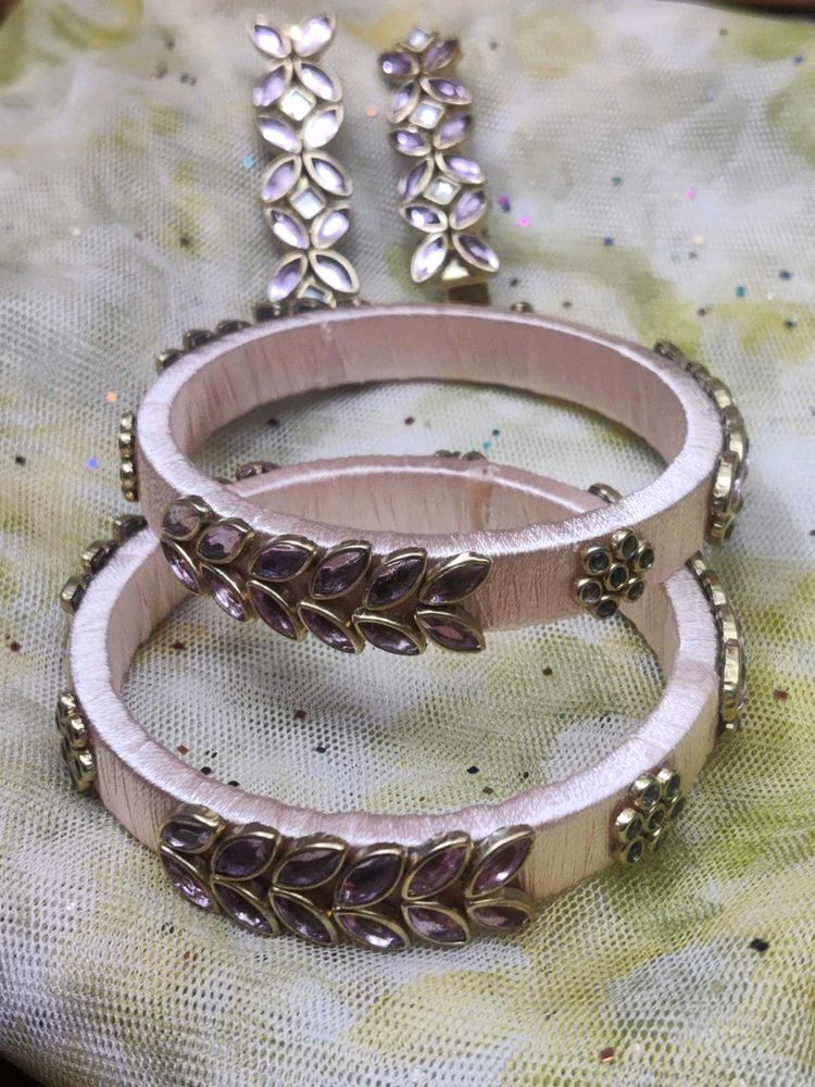 Elegant Bangle &amp; Earring Set