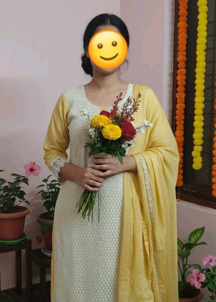 🌼 Sunshine Yellow Patiala Suit with Dupatta 🌼
