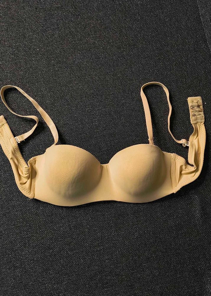 Beige Lightly Padded Tshirt Bra