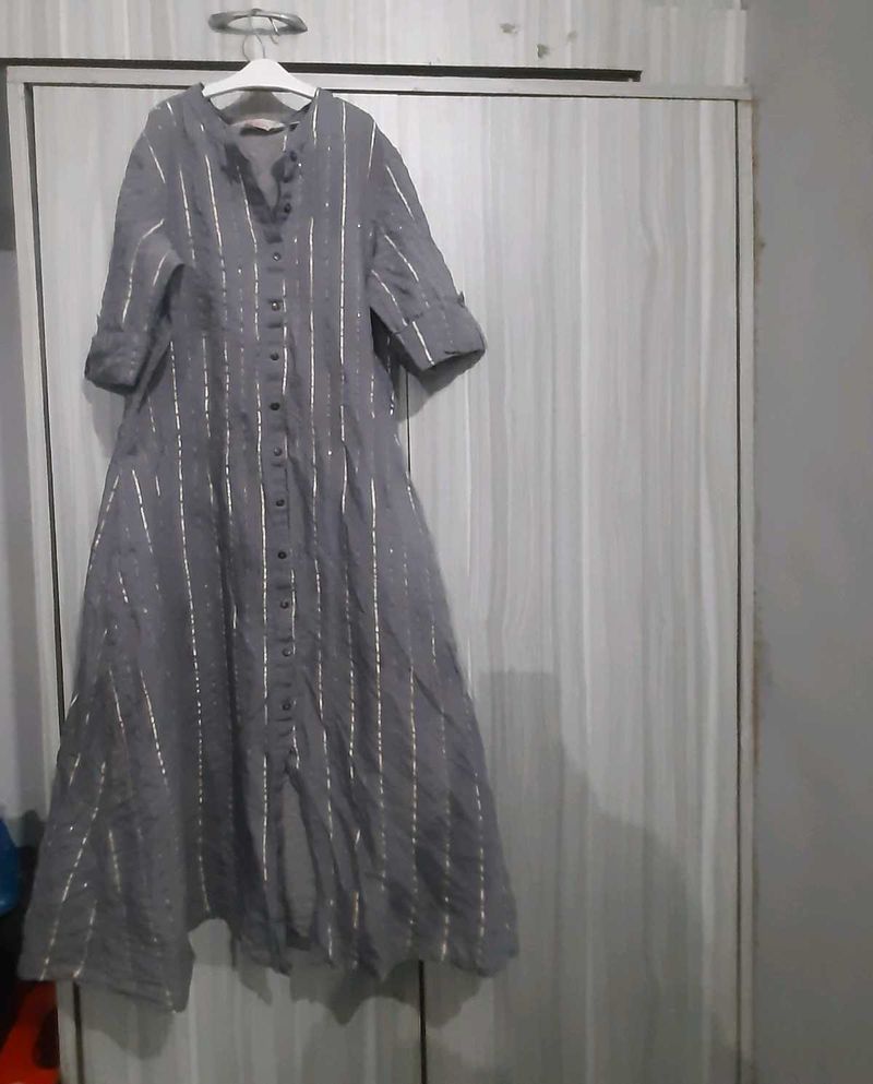 Womens Gray Colour Kurta