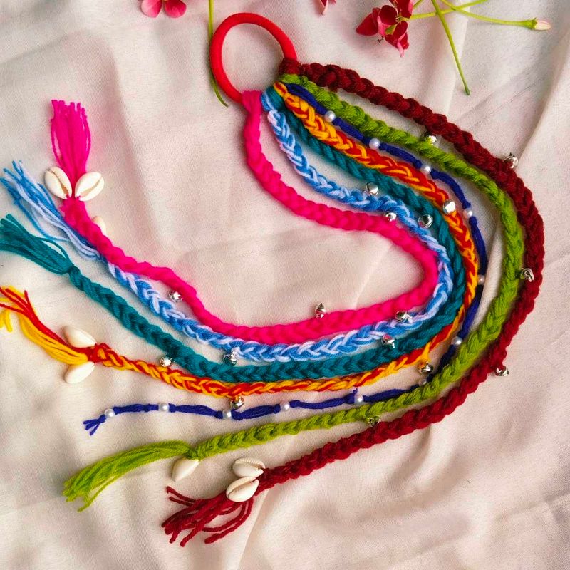 Colorful Braided Hair Tie