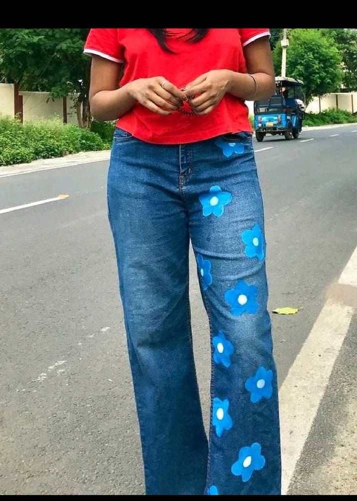 ♦️Custom Hand Painted Jeans ♦️