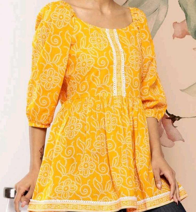 Floral Yellow Top