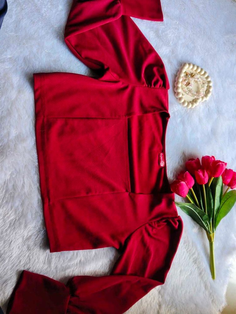 Elegant Red Top