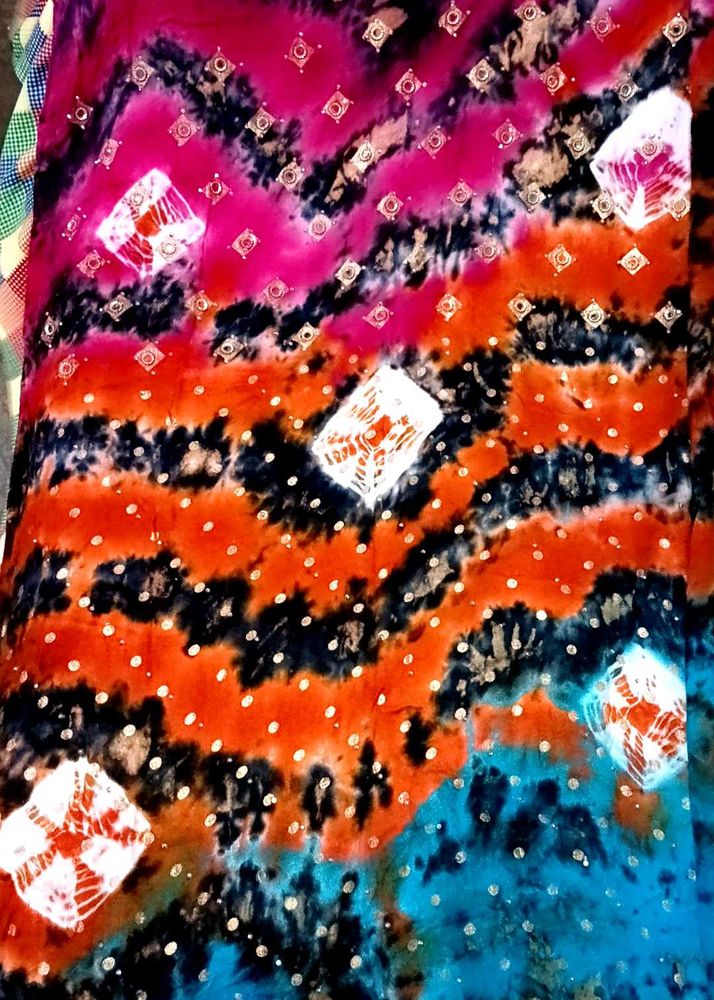 Multicolored Stall With Sequins And Mirror Work🍁