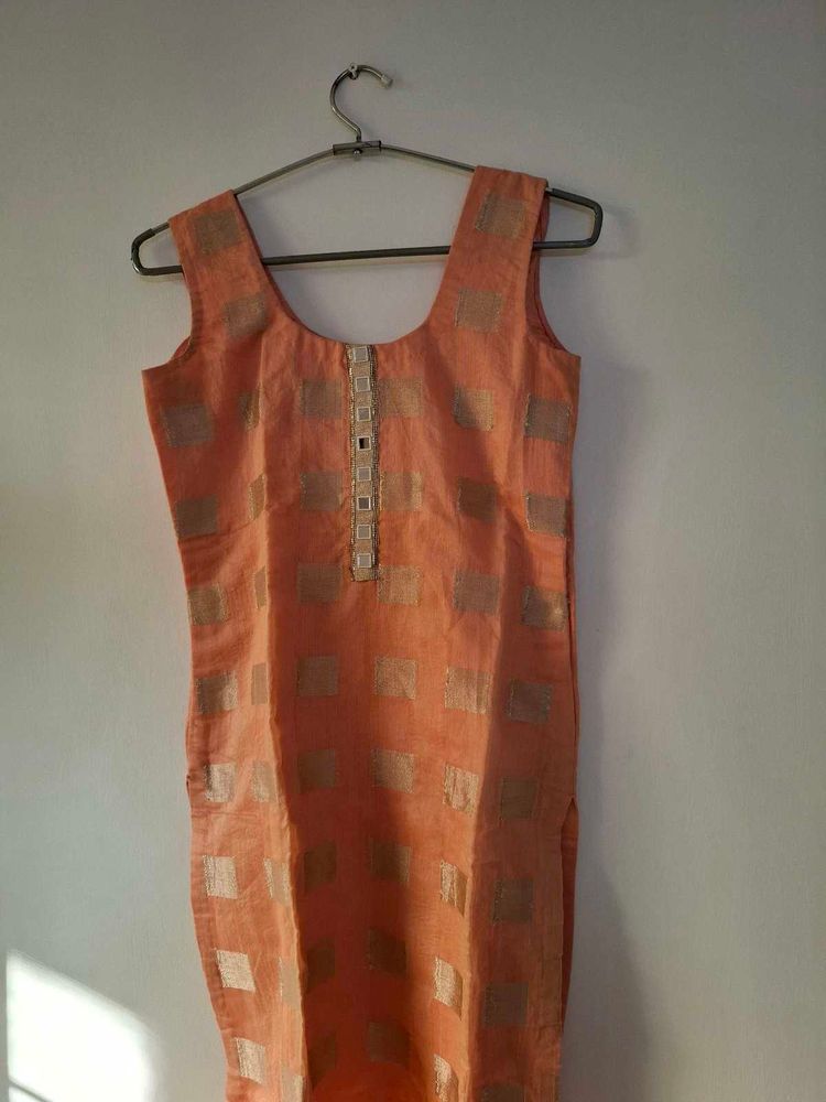 Peach Kurta set