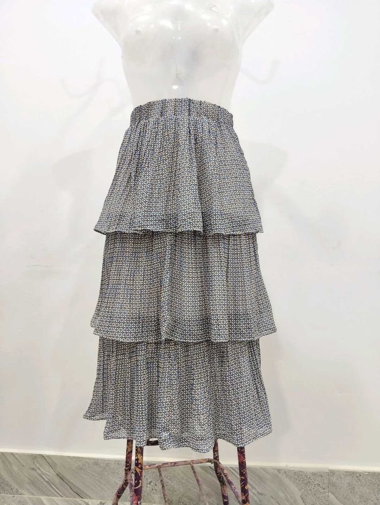 Tiered Midi Skirt
