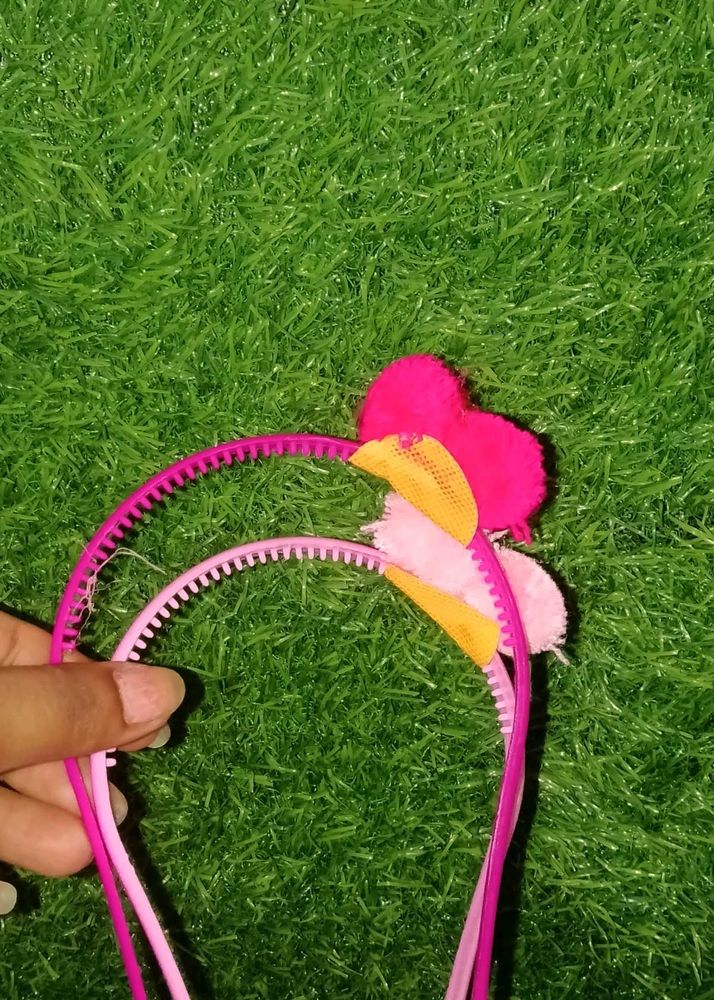 Cute Heart &amp; Pom Headbands