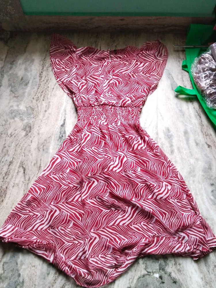 Patterned Mini Dress