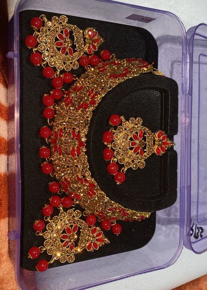 Red &amp; Gold Jewelry Set