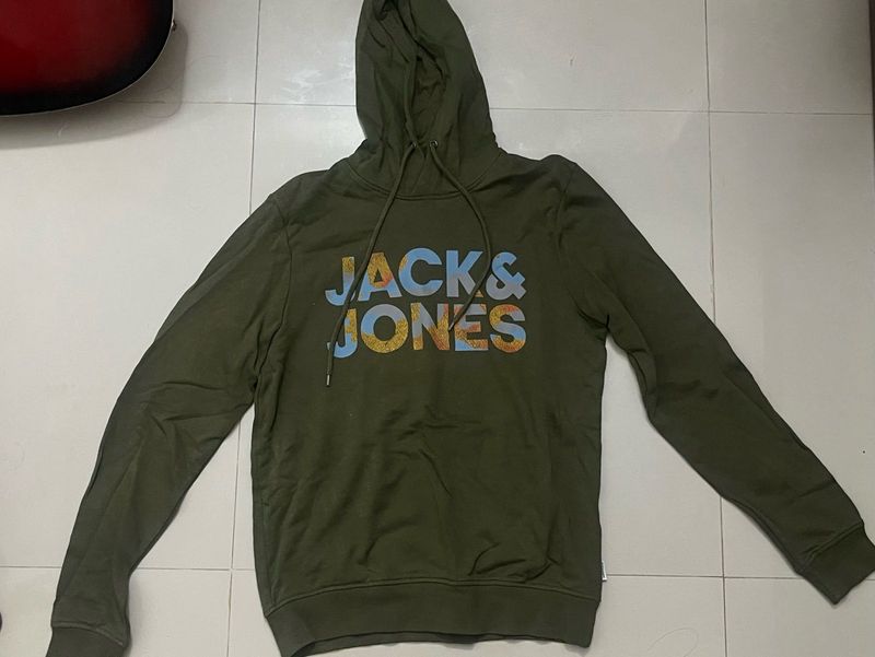 JACK&amp;JONES Olive Hoodie