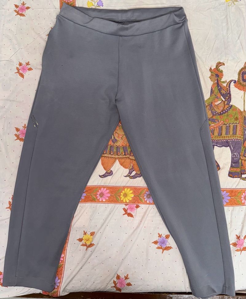 Gray Casual Pants