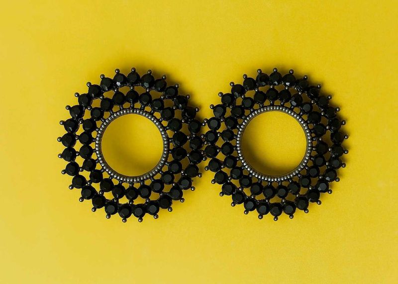 Black Stone Earrings