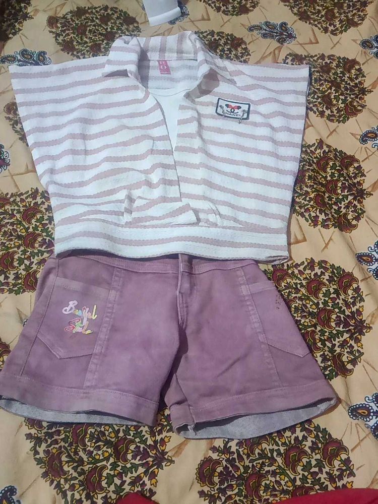 Girls&#39; Top &amp; Shorts Set