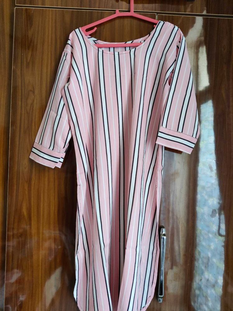 Striped A Line Kurta - Size XL