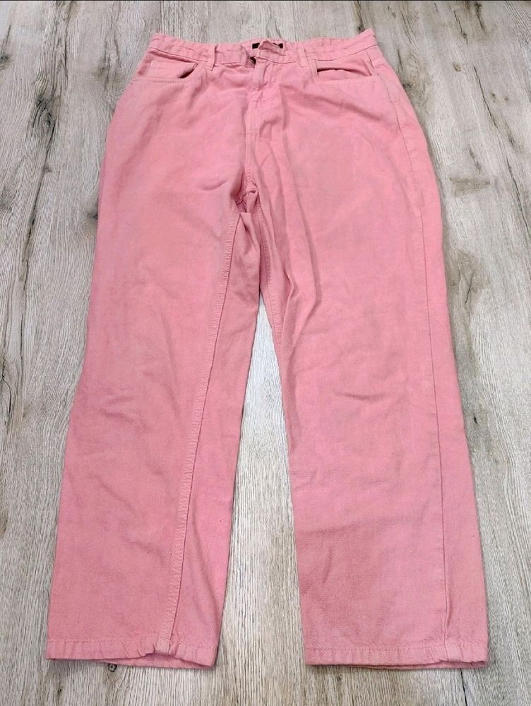 Stylish Pink flare Jeans