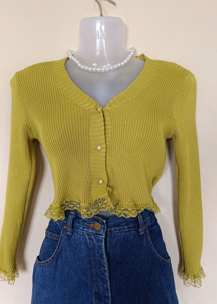 Lime Green Korean Top