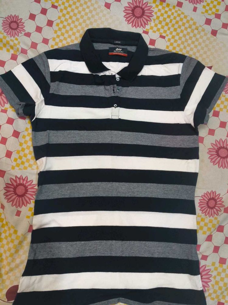 Striped Polo T-Shirt