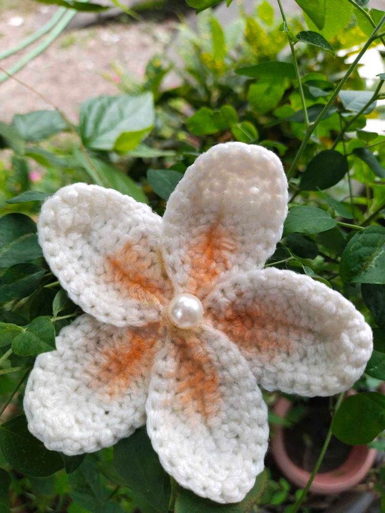 Crochet Flower Hair Clip