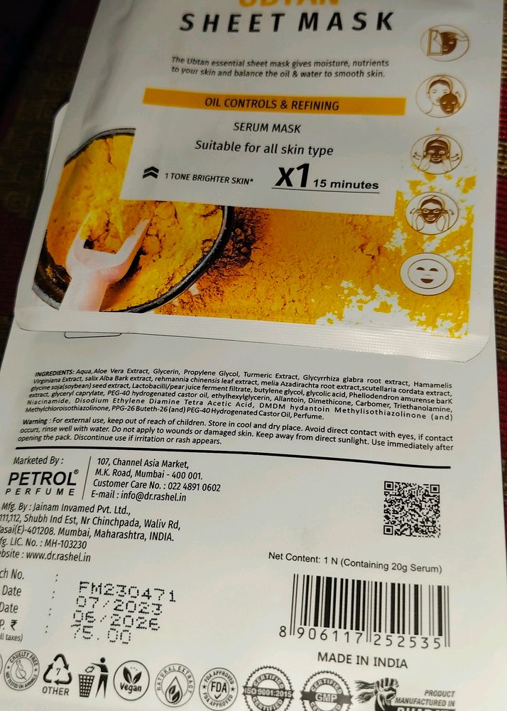 2 Face Mask Sheet Serum Mas