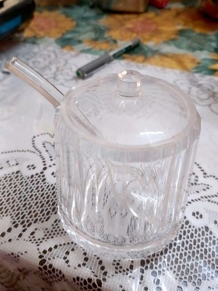 Crystal Container For Sugar/salt Or Any Storage
