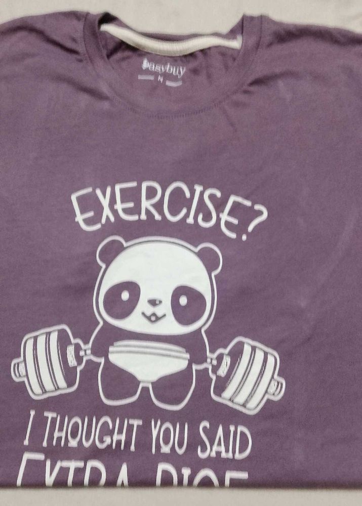 Panda Exercise Graphic T-shirt 💜💜💜 Purple Lover