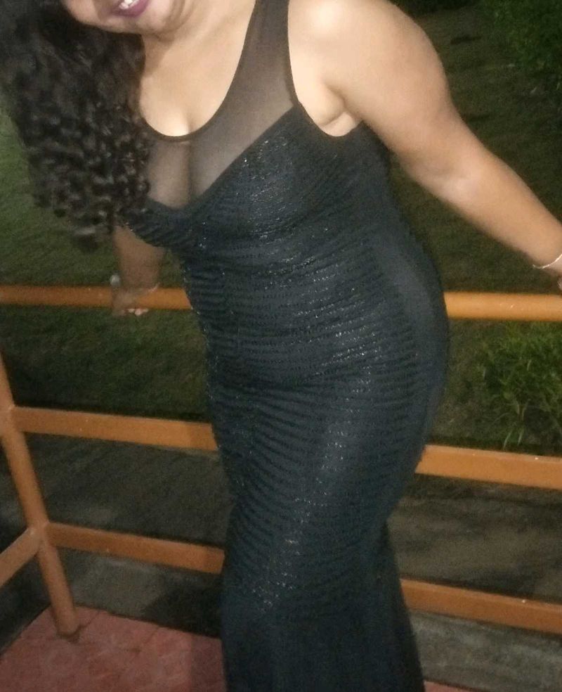 Elegant Black Cassino Gown