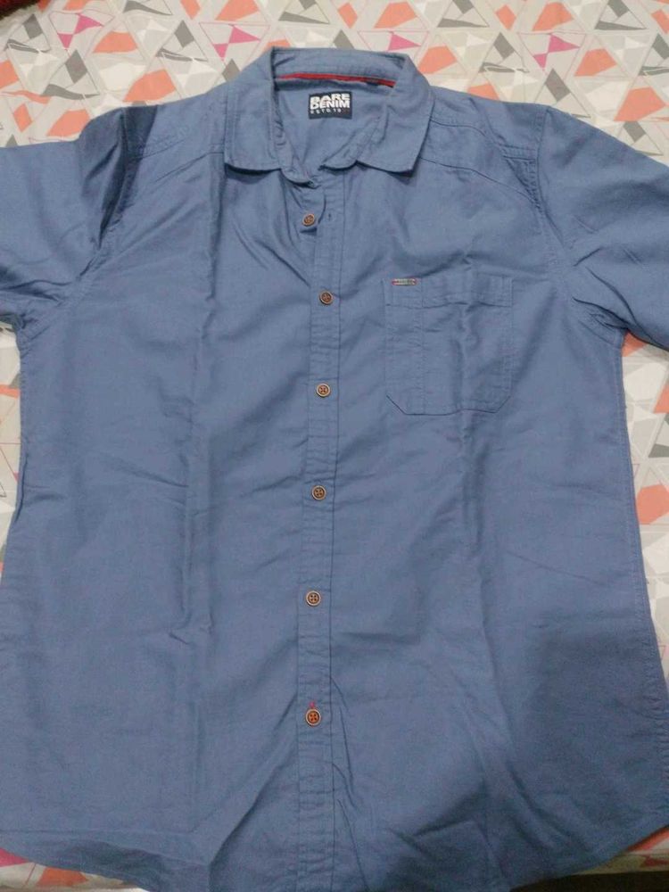 Stylish Blue Full Sleeve Shirt