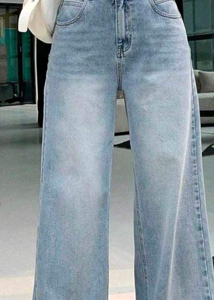 Wide Leg Denim Jeans