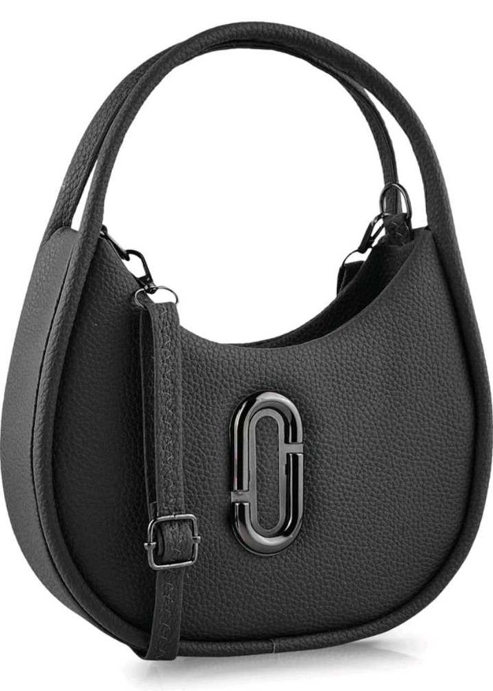 Marc Jacobs Black Leather Crescent Bag