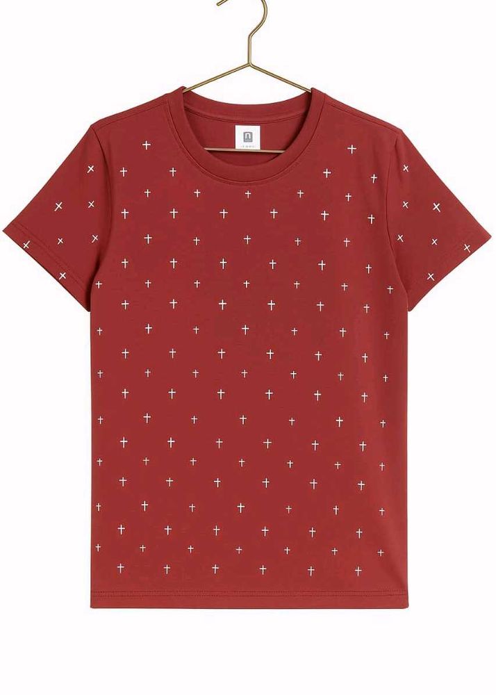 Red Patterned T-Shirt