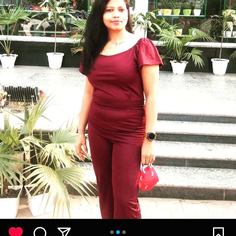 Maroon Casual Off Shoulder Women Jumpsuit