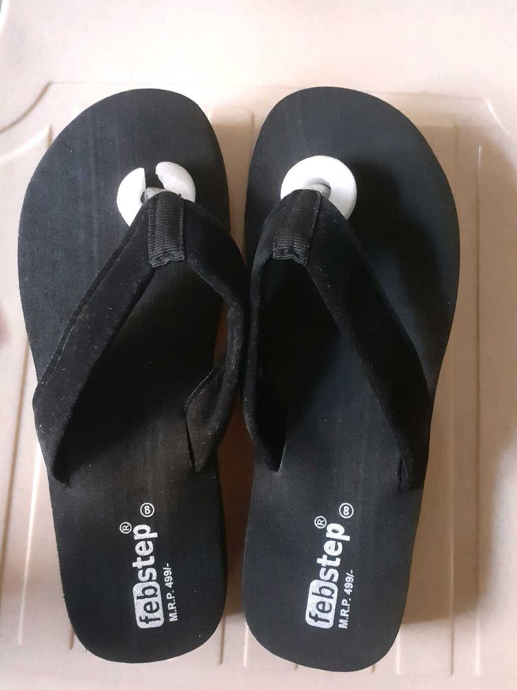 Febstep Black Flip Flops