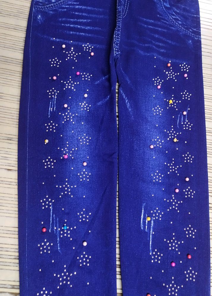 😍 Fashion Stretchable Cotton Jegging Girls Multicolour .