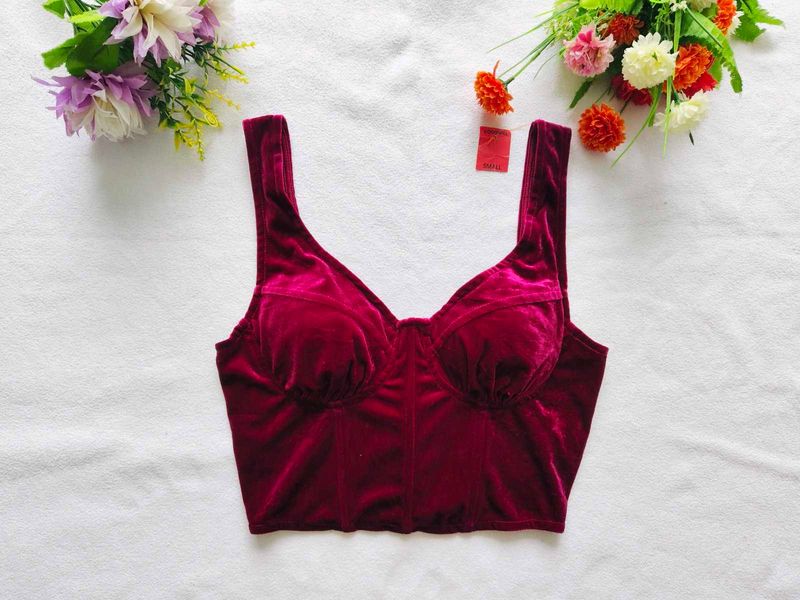 MERAKI : Velvet Corset Top