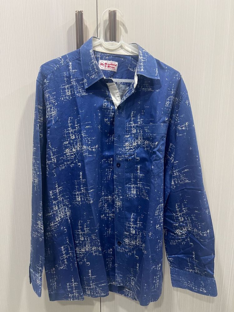 Blue Patterned Shirt