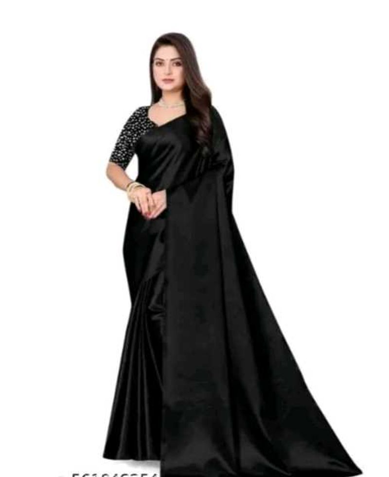 Elegant Black Saree with Embellished Blouse