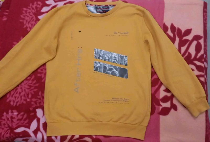 Yellow Printed Sweatshirt
