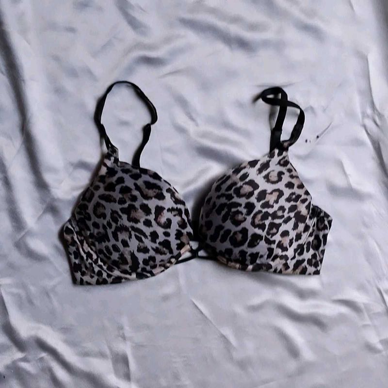 Premium Leopard Print Bra - Size34B