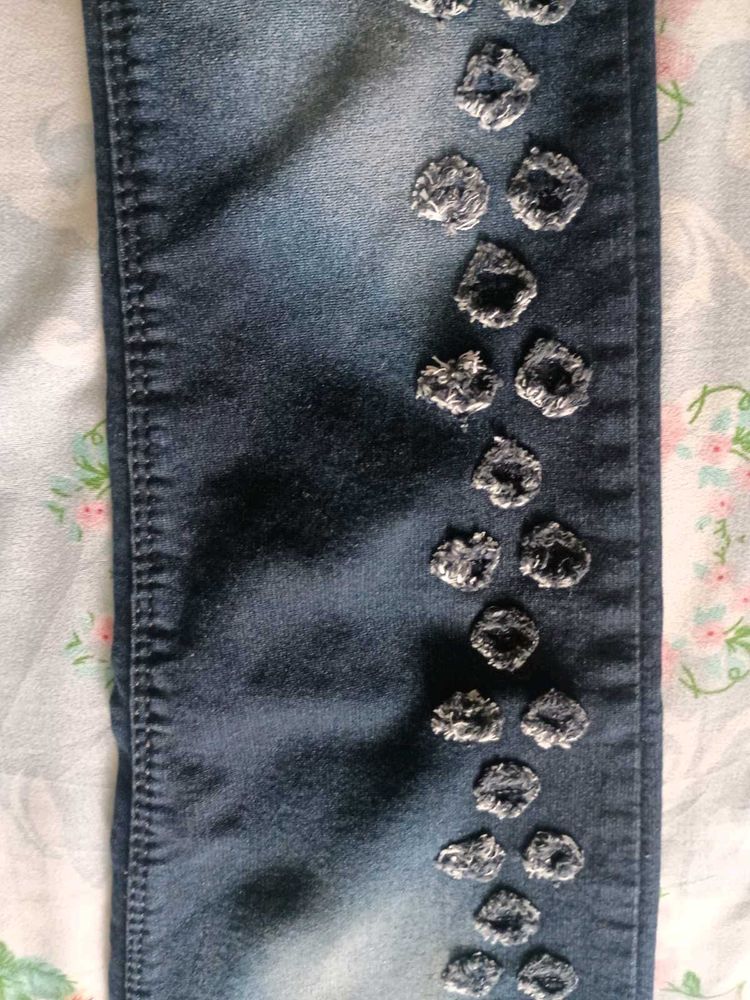 Embellished Denim Jeans