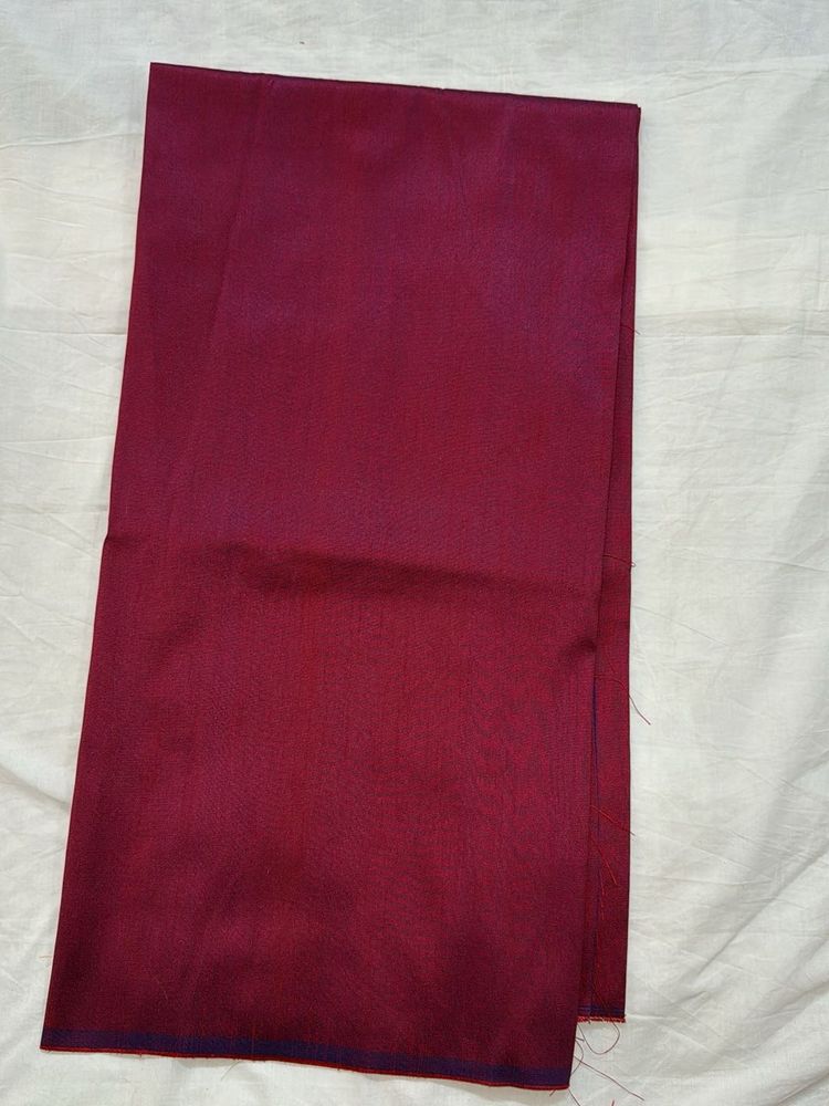 🍷Wine Coloured Slub Cotton Bottom Fabric