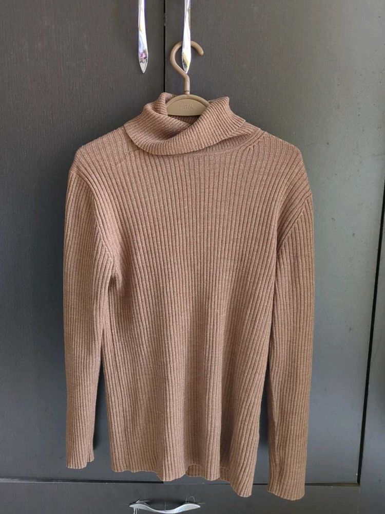 Ribbed Turtleneck Sweater